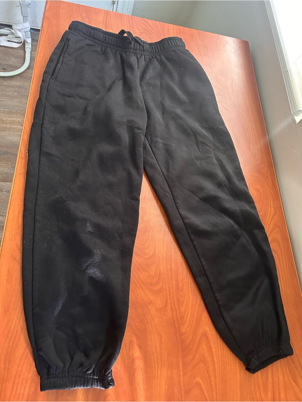 Men's Black Drawstring Jogger Pants